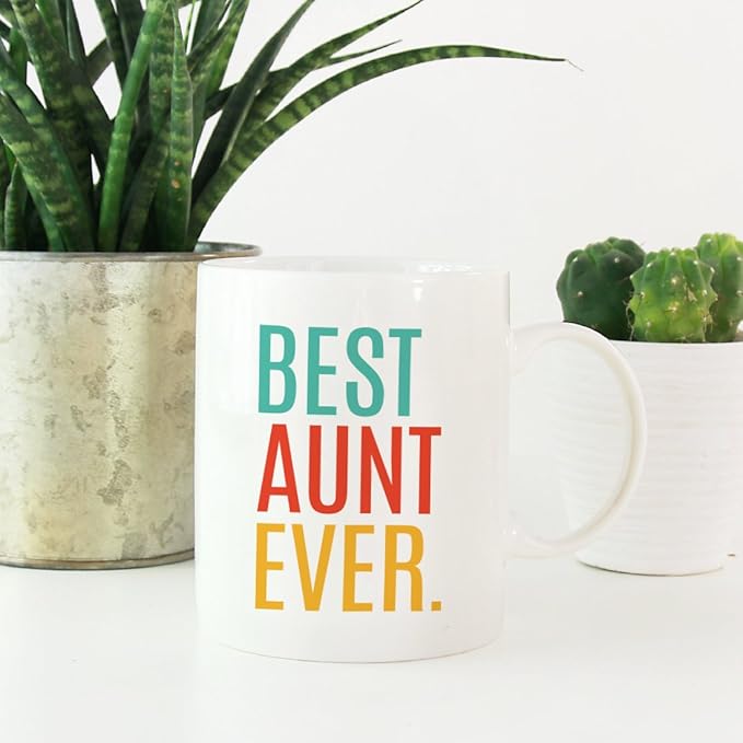 Andaz Press 11oz. Coffee Mug Birthday Gift, Best Aunt Ever, 1-Pack