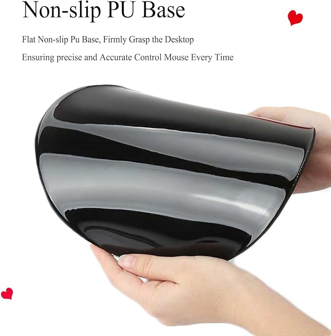 Gel Mouse Pad with Wrist Rest, Ergonomic Concave Wrist Support Mousepad with Non-Slip PU Base & Smooth Surface Comfortable Desk Accessories Mat for Office, Home Gaming and Study (03 Gradient Purple)