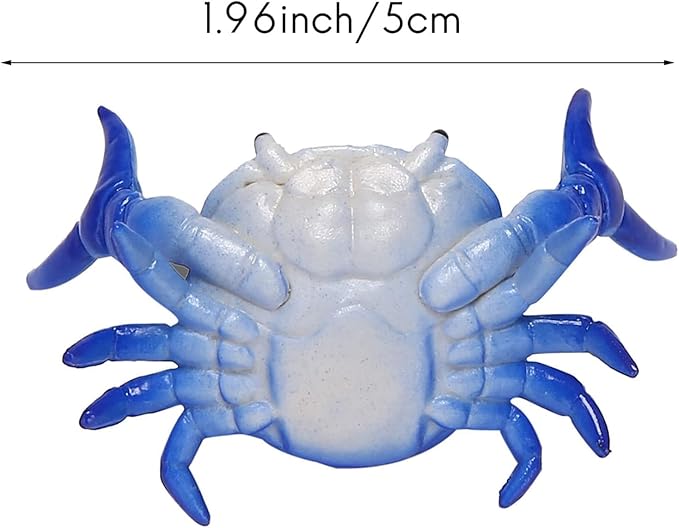 2Pcs Dark Blue Creative Crab Pen Holder Weightlifting Crabs Pen Stand Storage Rack, Office Desktop Decoration, Pencil Holders Desk Supplies Holders and Dispensers, Desk Accessories and Workspace