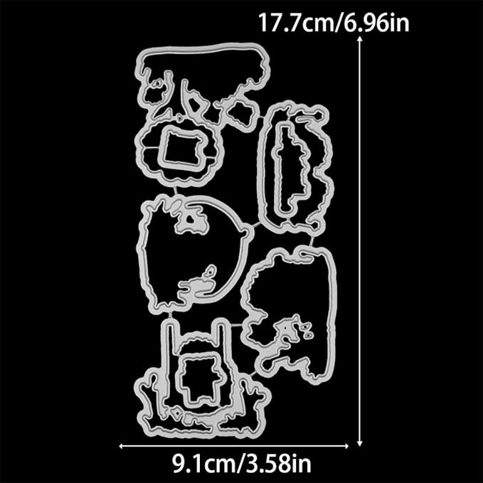 Hedgehog Flowers Plants Stamps and Cutting Dies for Card Making DIY Transparent Silicone Clear Stamp and Metal Die Cuts Sets for Scrapbooking Paper Greeting Cards Decor Seals Craft Supplies