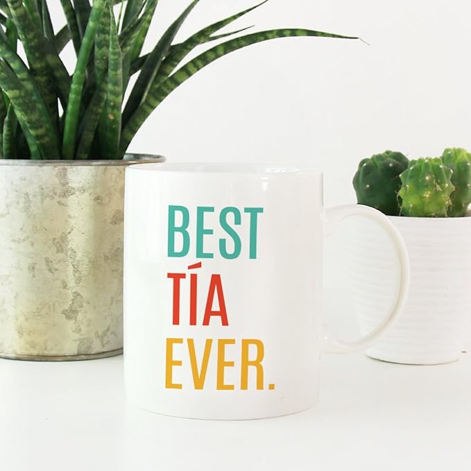 Andaz Press 11oz. Coffee Mug Birthday Gift, Best Tía Ever, 1-Pack