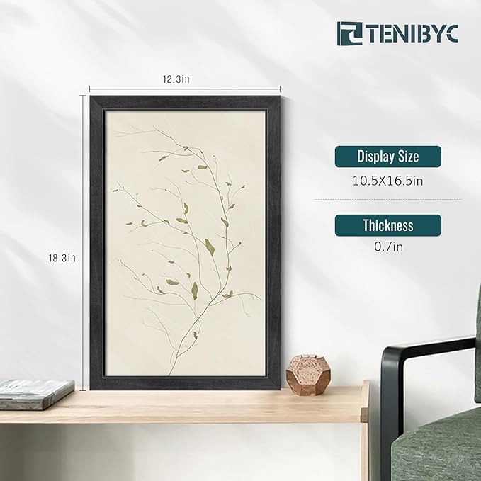 Picture Frame 4 Pack - Solid Wood Poster Photo Frame - Woodgrain Series - Room, Office, Gallery, Studio Display - Wall Hanging