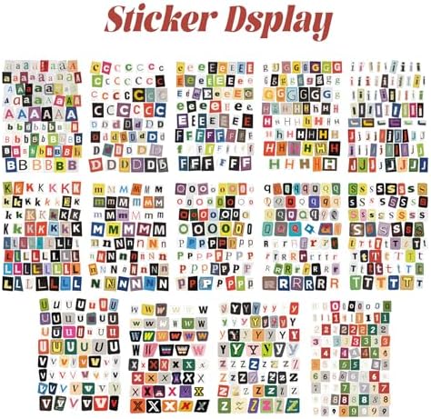 1500Pcs Alphabet Letter Stickers Book & Scrapbook Supplies - Image 4