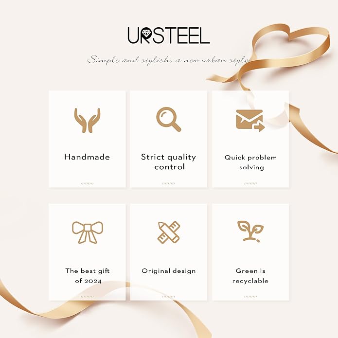 Ursteel Christmas Gifts for Teen Girls Women - Trendy Beaded Choker Necklace for Women Teenage Girls, Personalized Letter Initial Necklaces Christmas Gifts for Grandkids