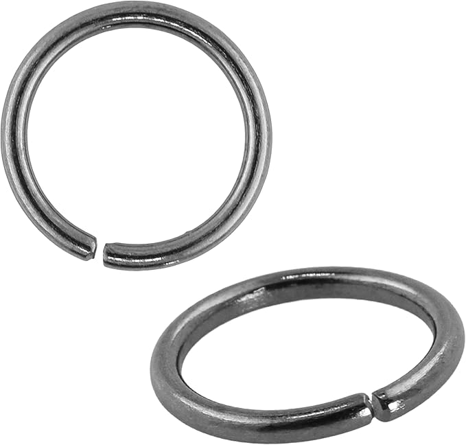 Mandala Crafts Assorted Gunmetal Jump Rings Jewelry Findings Metal O Rings for Jewelry Making Supplies - 400 10mm Small Open Jump Rings Kit for Necklace Earring