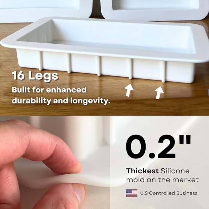 Alaskey® Large Premium Rectangular Resin Table Silicone Mold 12"x7" | Durable, Reusable, No Seal Required | Large Epoxy Resin Mold for DIY River Table, Coffee Table, Cutting Board, Charcuterie Crafts