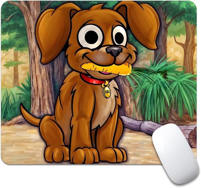 Cute Dog Texture Mouse pad, Square Waterproof and Anti Slip Mouse pad for Office laptops