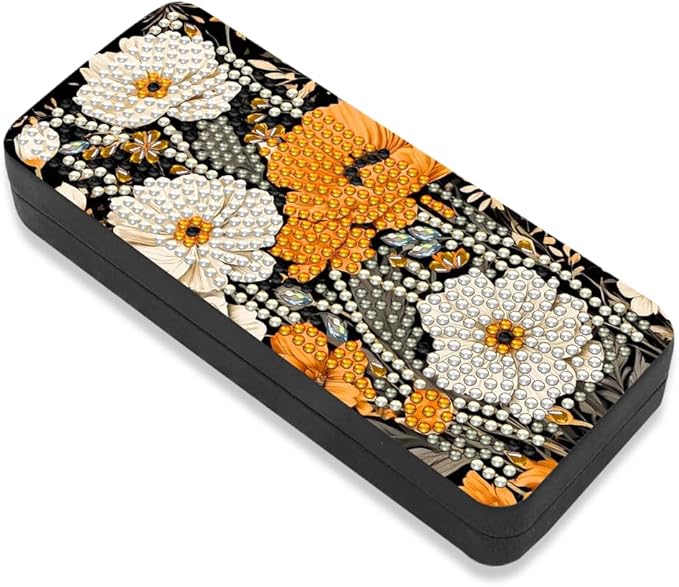 Leatrice 5d Diamond Art Kits for Adults Small Diamond Painting Kit Gem Art Paint by Diamonds Dots Eyeglasses Case DIY for Beginner Women