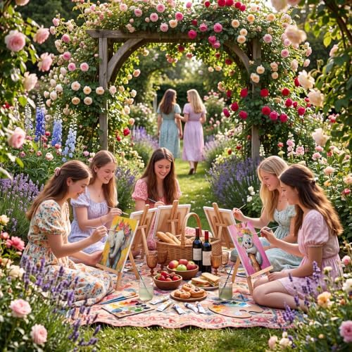 Amazingspark 16 Pcs Pre Drawn Canvas to Paint for Adults Flower Animal - Image 6