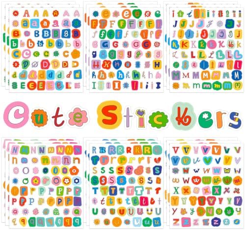 1113PCS Cute Alphabet Stickers, Letter Stickers for Scrapbook Supplies by Flartmo
