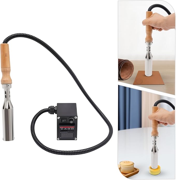 Handheld Hot Stamping Machine, 110V 1.4'' Leather Embossing Machine 300W Electric Iron for Wood Durable Custom Metal Branding Iron Stamps Wedding Stamps for Wood Paper Plastic