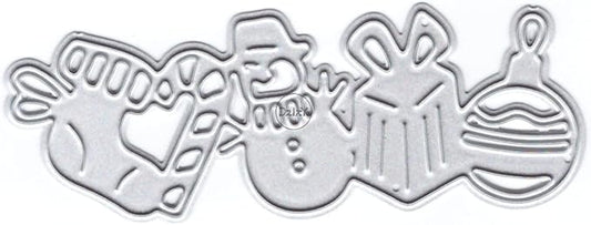 DzIxY Enrichment Christmas Gift Metal Cutting Dies for Card Making Embossing Paper Die Cuts Sets Album Scrapbooking Templates Stencils Storage Pockets