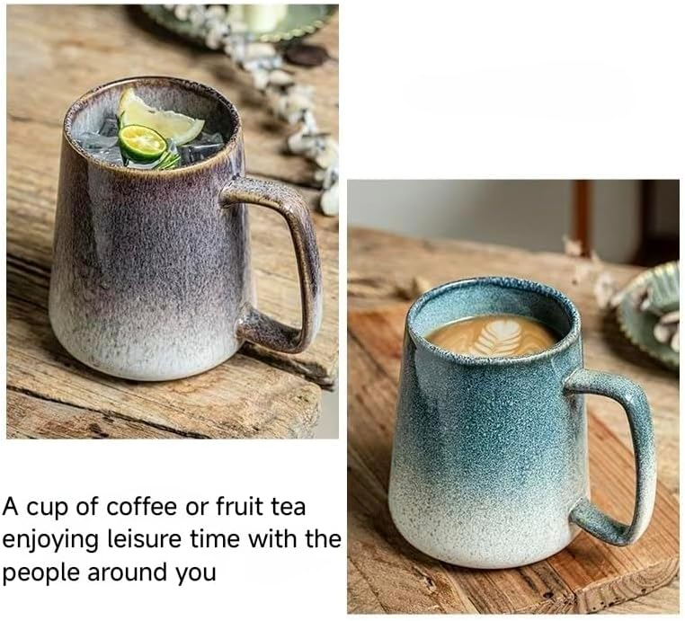24 OZ, Large Ceramics Coffee Mugs with Handle, Extra Large Tea and Coffee Cup for Office and Home，Microwave and Dishwasher Safe,For Gift and Present(Flowing Sand Purple) - Image 6