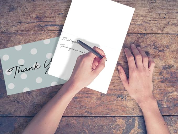Oaklyn 48 Pack Thank You Cards with Envelopes 4"x 5.25" for Weddings, Baby Shower, Birthday Parties, Business, and Graduation Thank You Cards Blank - Assorted