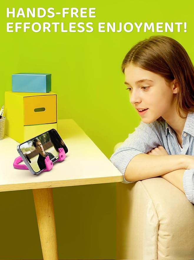 Christmas Stocking Stuffers for Teens Girls Adults Women Cell Phone Stand: OK Gesture Phone Holder for Desk Funny Gifts for Kids Teenage Adults Wife Mom Girlfriend Unique Gadgets Trendy Stuff Ideas