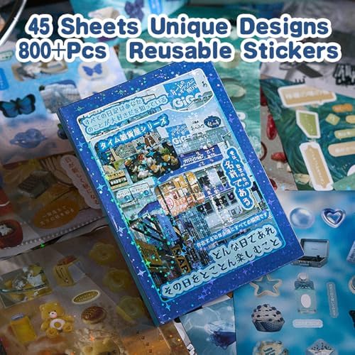 Japanese Sticker Book Heisei Retro Cute Korean Stickers, 800PCS+ (Journal) - Image 6