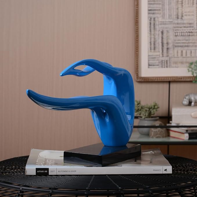 HAUCOZE Modern Sculpture Decor Abstract Statue Figurine Woman Arts Gifts Polyresin Crafts 15.7 inch