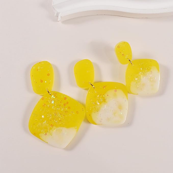 6Pcs Earring Resin Silicone Molds with 40 Earring Hooks, Epoxy Resin Jewelry Molds Silicone Set for Casting Irregular Shape Mold for Earrings Pendant Necklace Bracelet Keychain (6 Pcs-Medium)