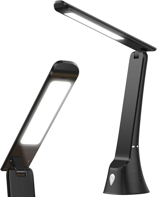 Light Therapy Lamp, 10000 LUX UV-Free LED Sunlight Light, Full Spectrum Mood Light, Touch Control Desk Lamp with Night Light Function Work Office Home -Black
