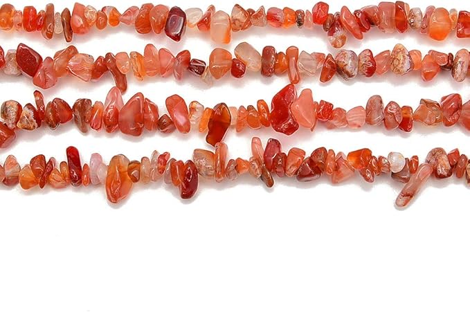 Gemstone Chips Natural Red Agate 3-5mm Healing Crystals Waist Bracelets Necklace Kit Irregular Stone DIY Crafts Design Jewelry Making Approxi 32 inch