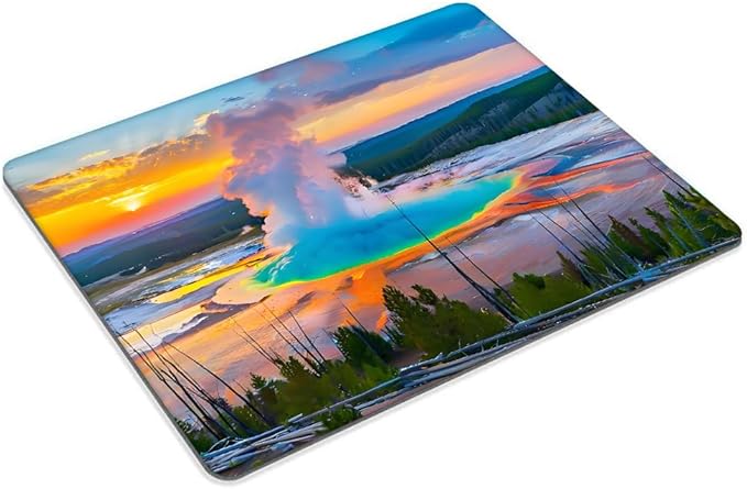 Square Mouse Pad Natural Landscape,Gaming Mouse Pads for Desk,Soft Computer Waterproof Non-Slip Mouse Mat