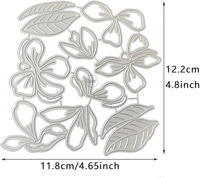 DzIxY Patchwork Peony Flowers and Leaves Metal Cutting Dies for Card Making Kit Embossing Paper Die Cuts Set Scrapbook Stencils Supplies Machine Templates
