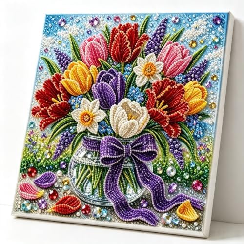 DIY Pearl Art Kit for Adults (Tulips) by Unknown