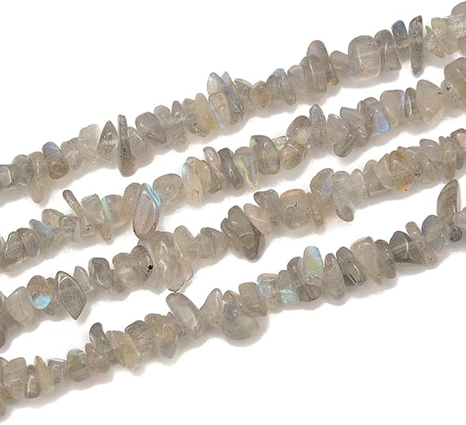 Gemstone Chips Natural Labradorite3-5mm Healing Crystals Waist Bracelets Necklace Kit Irregular Stone DIY Crafts Design Jewelry Making Approxi 32 inch