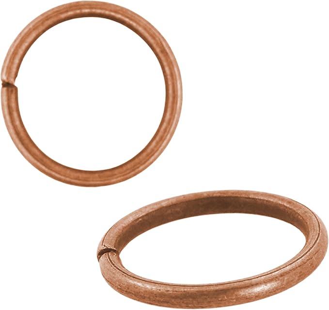 Mandala Crafts Assorted Antique Copper Color Jump Rings Jewelry Findings Metal O Rings for Jewelry Making Supplies - 1000 7mm Small Open Jump Rings Kit for Necklace Earring