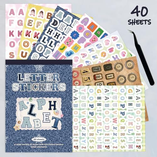 Letter Stickers Book, 40 Sheets for Scrapbooking and Journaling - Image 6
