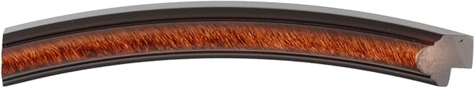 OVALCREST Oval Beveled Wall Mirror for Home Decor - Saratoga Style - Vintage Walnut - 22x26 Outside Dimensions