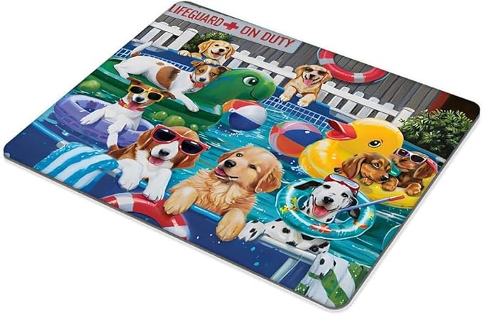 Square Mouse Pad Cute Dog,Gaming Mouse Pads for Desk,Soft Computer Waterproof Non-Slip Mouse Mat