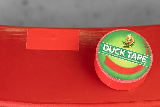 Duck Brand 1265014 Color Duct Tape, Red, 1.88 Inches x 20 Yards, Single Roll (Pack of 6)
