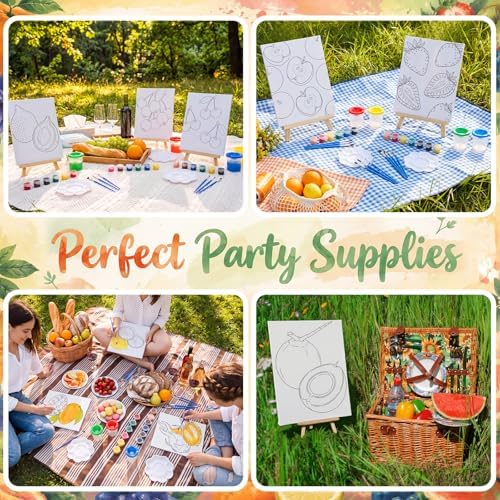 Sherr 140 Pcs 20 Set Pre Drawn Canvas Painting Kit, Fruit - Image 4