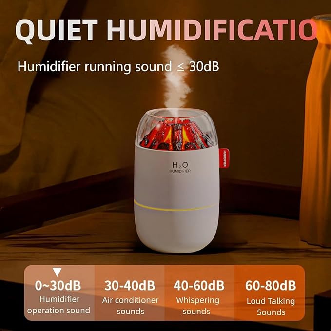 Portable Mini Humidifier, Small Cool Mist, Personal Desktop Humidifier for Baby Bedroom Travel Office Home,2 Mist Modes, Super Quiet (White)