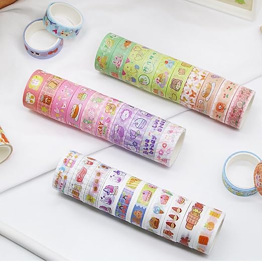 20 Rolls Cute Washi Tape Set Paper Tape Stickers Decorative Washi Tapes for DIY Crafts Handbook Materials Scrapbooking Projects
