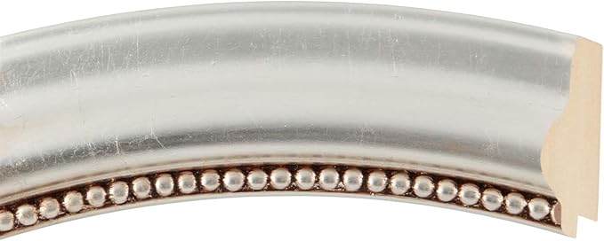 OVALCREST Oval Beveled Wall Mirror for Home Decor - Heritage Style - Silver Leaf with Brown Antique - 27x33 Outside Dimensions