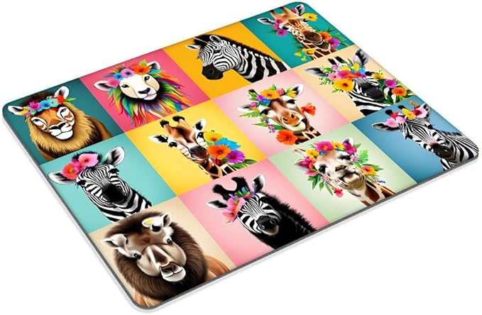 Square Mouse Pad Animal(2),Gaming Mouse Pads for Desk,Soft Computer Waterproof Non-Slip Mouse Mat