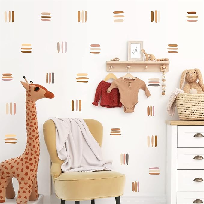Line Wall Decals Peel and Stick Wall Decals Stripes Wall Decal Modern Wall Stickers Abstract Wall Decals Vinyl Wall Decals Removable Geometric Wall Decal for Nursery Baby Girl Room Living Room Decor