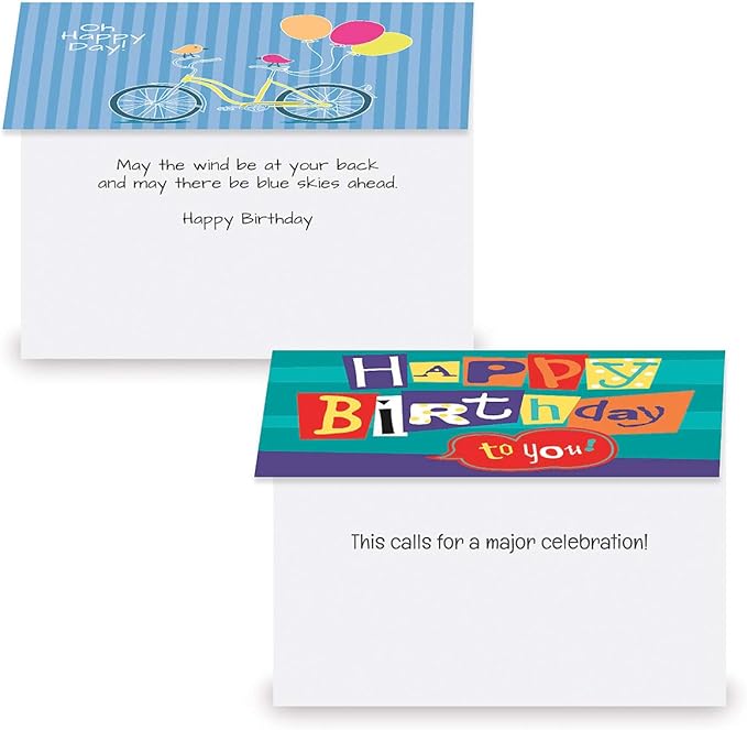 Current Mega Birthday Greeting Cards Value Pack – Set of 40 (20 Designs) Bulk Assortment, Large 5 x 7 inches, Envelopes Included