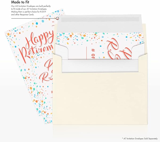 LUXPaper A2 Invitation Envelopes (4 3/8 x 5 3/4) - 70lb. Classic Linen Avon Brilliant White (1000 Qty.) | Perfect for Invitations, Announcements, Sending Cards, RSVP Cards | 4870-70AWLI-1M