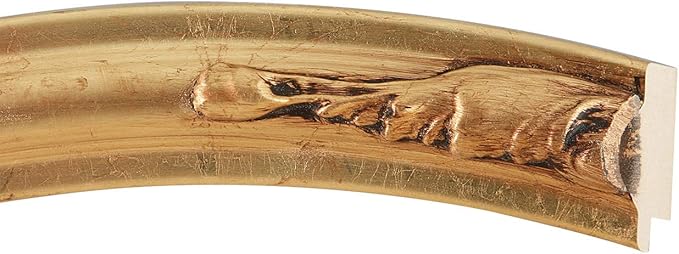 OVALCREST Oval Beveled Wall Mirror for Home Decor - Florence Style - Gold Leaf - 28" x 22"