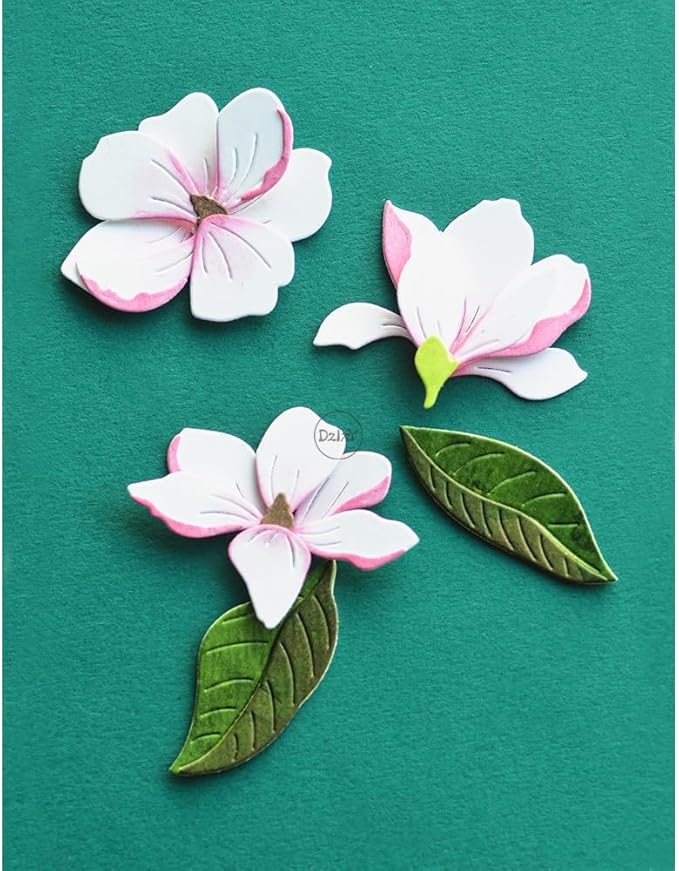 DzIxY Patchwork Peony Flowers and Leaves Metal Cutting Dies for Card Making Kit Embossing Paper Die Cuts Set Scrapbook Stencils Supplies Machine Templates