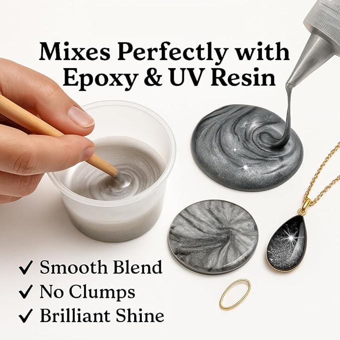 BALTIC DAY Metallic Platinum Silver Epoxy Resin Pigment Paste XL (191g/6.7oz) – Opaque Epoxy Dye & High Concentration Coloring Paste, Mica Powder Alternative for Resin Art, Jewelry, Tumblers