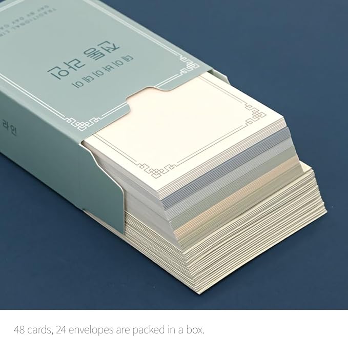 Monolike Day by Day Card, 111 Traditional Line - Mix 48 Mini Single cards, 24 envelopes Package