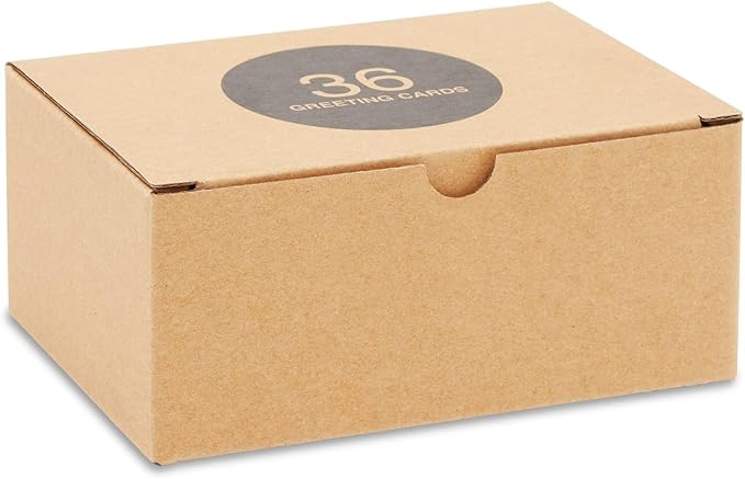 Best Paper Greetings Blank Note Cards with Bird Design - 4 x 6 In, Brown, 36-Pack, Rustic - Kraft Paper Notecards & Envelopes
