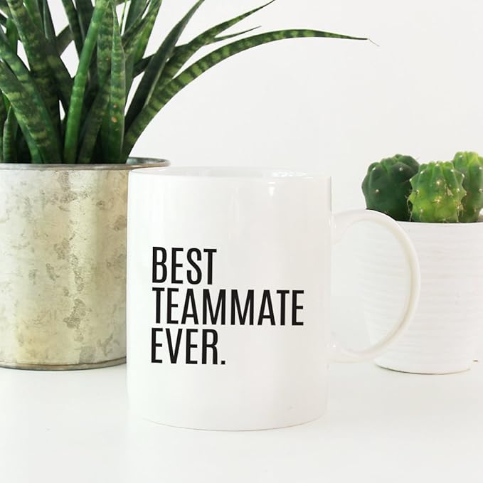 Andaz Press 11oz. Coffee Mug Birthday Gift, Best Teammate Ever, 1-Pack
