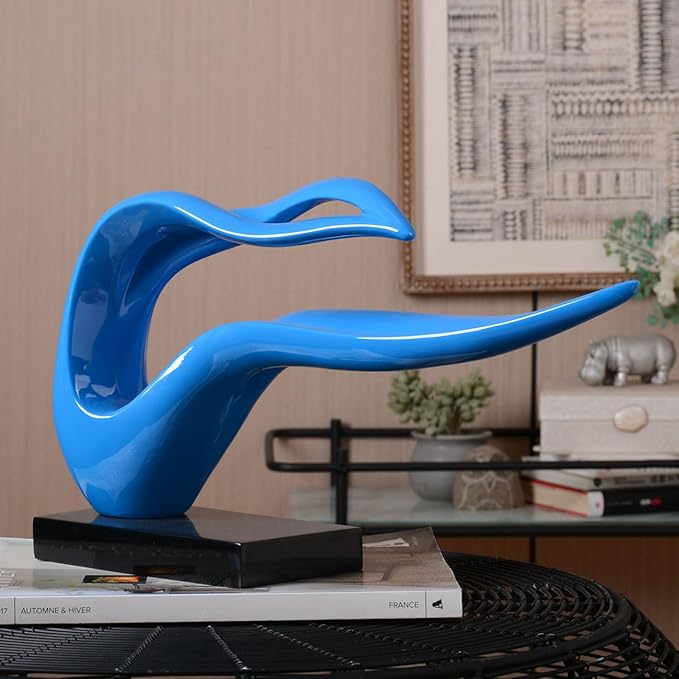 HAUCOZE Modern Sculpture Decor Abstract Statue Figurine Woman Arts Gifts Polyresin Crafts 15.7 inch