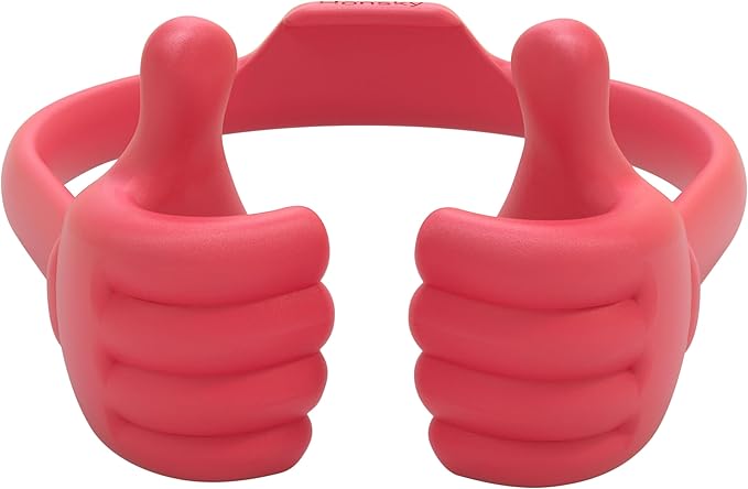 Honsky Adjustable Tablet Stand, Portable Phone Holder for Desk Bed - Multi-Angle Drawing Stand Compatible with All Tablets (Light Red)