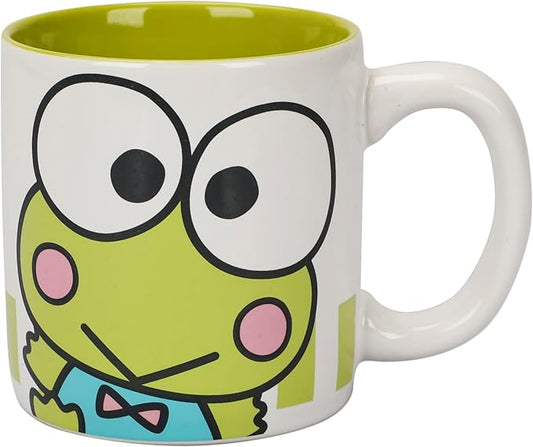 Bioworld Hello Kitty Keroppi 16 Oz White Ceramic Mug